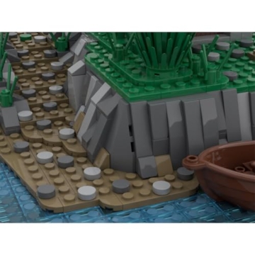 ExPrismarx Mittelalter Schloss Modell, 2093 Teile 8-in-1 Modulares Mittelalter Piraten Turm Klemmbausteine Set, Großes Historisches Architekturmodell als Display & Sammlerstück - 8