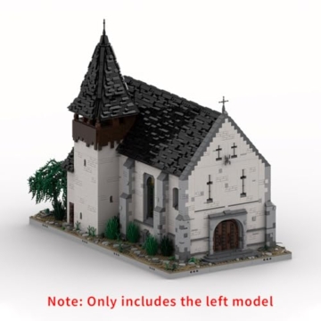ExPrismarx Mittelalterliche Klemmbausteine Set, 6169 Teile Taylorsgreen Village Church Part 2 MOC Dorfkirche Architektur, Historisches Ausstellungsmodell für Enthusiasten Erwachsene - 2
