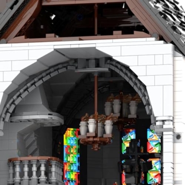 ExPrismarx Mittelalterliche Klemmbausteine Set, 6169 Teile Taylorsgreen Village Church Part 2 MOC Dorfkirche Architektur, Historisches Ausstellungsmodell für Enthusiasten Erwachsene - 6