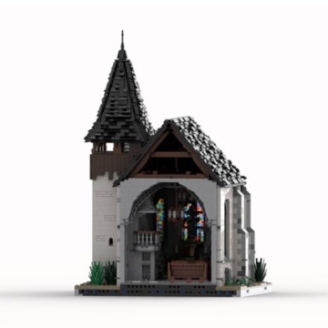 ExPrismarx Mittelalterliche Klemmbausteine Set, 6169 Teile Taylorsgreen Village Church Part 2 MOC Dorfkirche Architektur, Historisches Ausstellungsmodell für Enthusiasten Erwachsene - 9