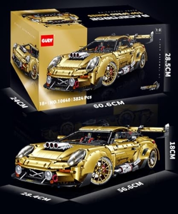 GULY 10640 Technik Supercar (Dynamische Deluxe-Edition) Box und Maße
