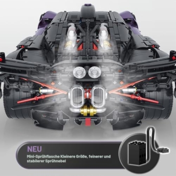 FigureArt Technik Sportwagen Auto Bausatz, GULY 10643, 3332 Teile mit Motoren und LED Groß Ferngesteuert Auto MOC Klemmbausteine (Originalverpackung) (Statische Version) - 3