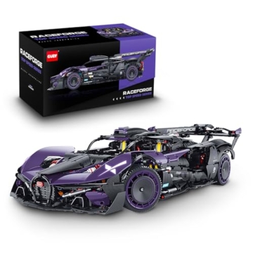 FigureArt Technik Sportwagen Auto Bausatz, GULY 10643, 3332 Teile mit Motoren und LED Groß Ferngesteuert Auto MOC Klemmbausteine (Originalverpackung) (Statische Version) - 1