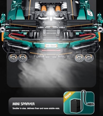 GULY 10647 Technik Sportwagen mit Motoren, LED & Fernsteuerung Heck