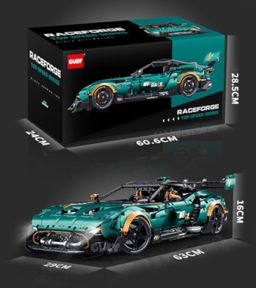 GULY 10647 Technik Sportwagen mit Motoren, LED & Fernsteuerung Maße