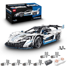 FigureArt Technik Sportwagen Auto Bausatz, GULY 10652, 2138 Teile mit Motoren und LED Groß Ferngesteuert Driften Können Auto MOC Klemmbausteine(Originalverpackung) - 1