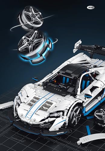 FigureArt Technik Sportwagen Auto Bausatz, GULY 10652, 2138 Teile mit Motoren und LED Groß Ferngesteuert Driften Können Auto MOC Klemmbausteine(Originalverpackung) - 5