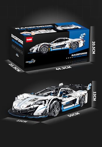 FigureArt Technik Sportwagen Auto Bausatz, GULY 10652, 2138 Teile mit Motoren und LED Groß Ferngesteuert Driften Können Auto MOC Klemmbausteine(Originalverpackung) - 7