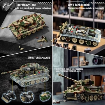 Finger Rock Militär Tiger Panzer Klemmbausteine