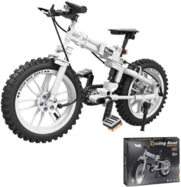 FULHOLPE Technik Fahrrad Bausteine Bausatz, 242 Teile 1:6 Faltrad Modell Bauset, Mountainbike Faltrad Bausteine Bausatz Konstruktionsspielzeug Kompatibel mit Großen Marken - 1