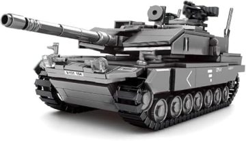 FULHOLPE Technik Panzer Bausteine, MOC Kreativität 898 Klemmbausteine Militär Leopard 2A7 Tank Modellbausatz, DIY Konstruktionsspielzeug Home Office Decor Geschenke für Jungen Erwachsene - 1