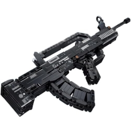 FULHOLPE Technik Schießwaffe Bausteine, Technik Typ 95 Gewehr Bausatz Modell, 526+ Klemmbausteine Gewehr Waffen Bauset Konstruktionspielzeug Kompatibel mit Großen Marken - 1