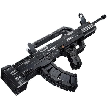 FULHOLPE Technik Schießwaffe Bausteine, Technik Typ 95 Gewehr Bausatz Modell, 526+ Klemmbausteine Gewehr Waffen Bauset Konstruktionspielzeug Kompatibel mit Großen Marken - 1