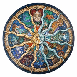 Funnli Holzpuzzles für Erwachsene,Einzigartige Zwölf Konstellation Holz Puzzle Tierteilen 343 Stück, Sternbilder Holzpuzzles (L - 13.8 * 13.8 in) - 1