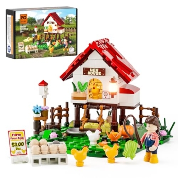 FUNWHOLE Bauernhof Hühnerstall mit Beleuchtung 🐓🌾✨