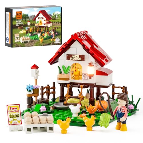 FUNWHOLE Bauernhof Hühnerstall mit Beleuchtung 🐓🌾✨