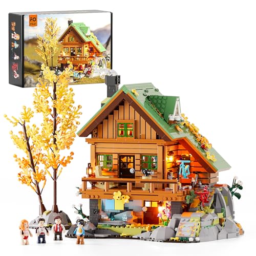 FUNWHOLE Berghütte mit LED-Beleuchtung F9035