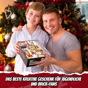 FUNWHOLE Chili-Wurst-Anhänger Beleuchtung Klemmbausteine, Geschenk Geburtstag & Festtagsgeschenk City Food Truck Chili Dog Trailer 515 Pcs für Erwachsene und Jugendliche,F9046 - 7