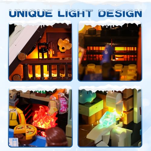FUNWHOLE Christmas Ski House LED Beleuchtung
