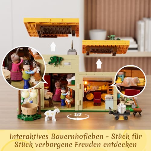 Funwhole Bauernhof-Käsehaus F9049 mit Beleuchtung