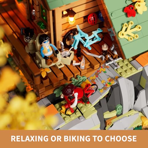 FUNWHOLE Berghütte mit LED-Beleuchtung F9035