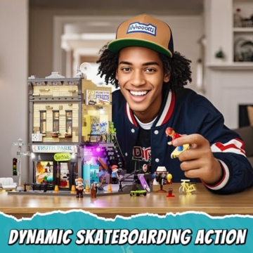 FUNWHOLE F9051 Skate Shop mit Beleuchtung 1573 Teile