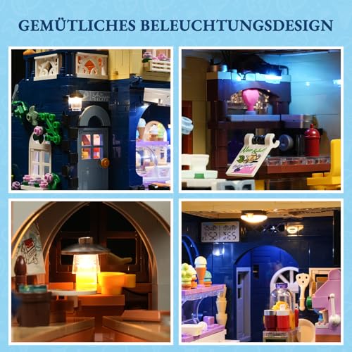 FUNWHOLE F9078 Stadtleben mit Eisdiele