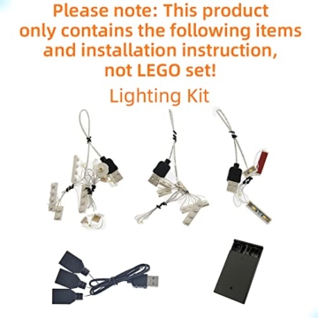 GEAMENT LED-Licht-Set für das Weiße Haus (White House) – kompatibel mit Lego Architecture Collection 21054 Bausteine Modell (Lego Set Nicht enthalten) (mit Anleitung) - 3