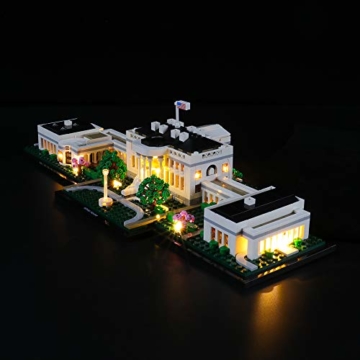 GEAMENT LED-Licht-Set für das Weiße Haus (White House) – kompatibel mit Lego Architecture Collection 21054 Bausteine Modell (Lego Set Nicht enthalten) (mit Anleitung) - 1