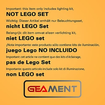 GEAMENT LED Licht-Set Kompatibel mit Lego Airbus H175 Rettungshubschrauber (Rescue Helicopter) - Beleuchtungsset für Technic 42145 Baumodell (Lego Set Nicht enthalten) - 2
