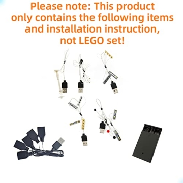 GEAMENT LED Licht-Set Kompatibel mit Lego Polizeistation (Police Station) - Beleuchtungsset für Creator 10278 Baumodell (Lego Set Nicht enthalten) - 3