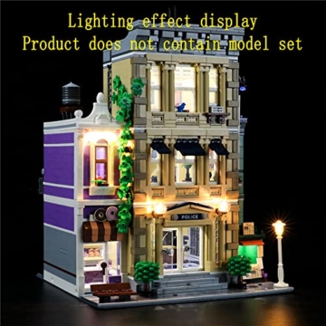GEAMENT LED Licht-Set Kompatibel mit Lego Polizeistation (Police Station) - Beleuchtungsset für Creator 10278 Baumodell (Lego Set Nicht enthalten) - 5