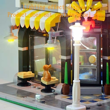 GEAMENT Verbesserte Version LED-Licht-Set für Stadtleben (Creator Expert Assembly Square) - Kompatibel mit 10255 Lego Bauset (Lego Modell Nicht enthalten) - 7