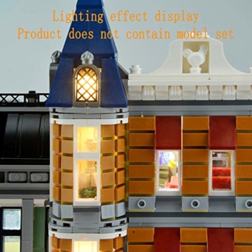 GEAMENT Verbesserte Version LED-Licht-Set für Stadtleben (Creator Expert Assembly Square) - Kompatibel mit 10255 Lego Bauset (Lego Modell Nicht enthalten) - 8