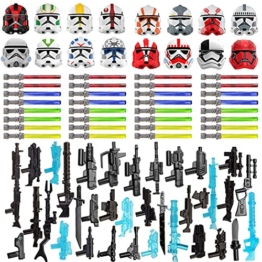 Gedar Maske, Helm für Lego Star Wars Waffen, Blaster Kit für Lego Star Wars Minifiguren, Waffen Bausatz für Lego Clone Wars Minifiguren, 83St