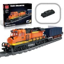 Güterzug Bausteine Zug Elektrisch Burlington Eisenbahn bausatz (1065 Teile) - 1