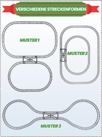 Hapoyxm 54 Stück City Eisenbahn Schienen for Train,Bausteine Zug Schienen Set mit 32 Kurven Schienen, 20 Gerade Schienen und 2 Weichenschienen Kompatibel mit dem Marktführer - 4