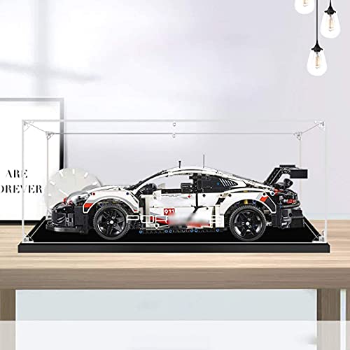 Havefun Acryl Vitrine Kompatibel Mit LEGO 42096 Technic Porsche 911 RSR, Schaukasten Showcase Staubdichte Display Case für LEGO 42096 - Nicht Enthalten Modellbausatz (01 - 2MM) - 2