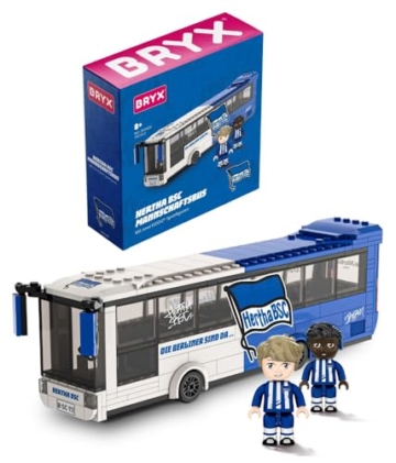 Hertha BSC Berlin 3D Bausteinsatz Mannschaftsbus BAU-Set BRYX-Steine HBSCB - 1
