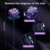 HiWEEGO Blumen Bauset - 17 Blume Blumenstrauß Bausteine mit LED, 887 Teile Kunstblumen Bausatz Spielzeug, Lila Rosen Botanik Kollektion, Home Deko Erwachsene und Frauen - 7