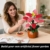 HiWEEGO Blumen Botanicals Bonsai Bauset - Künstliche Aglaonema Bonsai Bausteine Heimdekoration Pflanzen Botanische Blume Bauspielzeug Büro Décor Geburtstagsgeschenk Erwachsene Teen Mädchen (782 Teile)