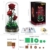 HiWEEGO Blumen Rosen Bausatz mit LED Licht Burgunderrot Rosenstrauß 3.6MM - 5