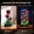HiWEEGO Blumen Rosen Bausatz mit LED Licht Burgunderrot Rosenstrauß 3.6MM - 6