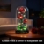 HiWEEGO Blumen Rosen Bausatz mit LED Licht Burgunderrot Rosenstrauß 3.6MM - 7