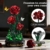 HiWEEGO Blumen Rosen Bausatz mit LED Licht Burgunderrot Rosenstrauß 3.6MM - 8