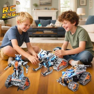 HiWEEGO Kinder Technik Roboter mit LED Licht für Jungen und Mädchen 6–12 - 6