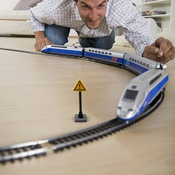 hocadon 40 x City Bausteine Schienen, Eisenbahn Erweiterungs Sets, City Schienen Zug für Bausteine Geschenke, Geschenk zu für Mädchen und Jungen - 4