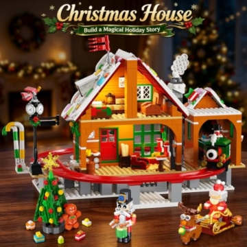 HOGOKIDS 2026 Adventskalender Lebkuchenhaus Achterbahn-Bausatz mit Licht - 5