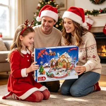 HOGOKIDS 2026 Adventskalender Lebkuchenhaus Achterbahn-Bausatz mit Licht - 9