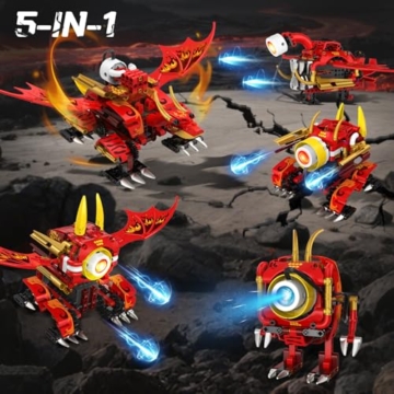 HOGOKIDS 5-in-1-Drachenroboter-Bauspielzeug SC8817 Funktion